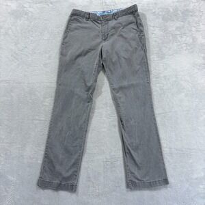Tommy Bahama Chino Pants Mens 32x32 Gray Stretch Cotton Blend Preppy Straight‎
